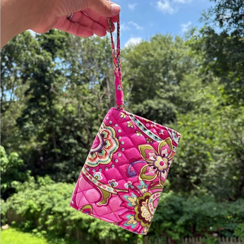 Vera Bradley Pink Paisley Wristlet